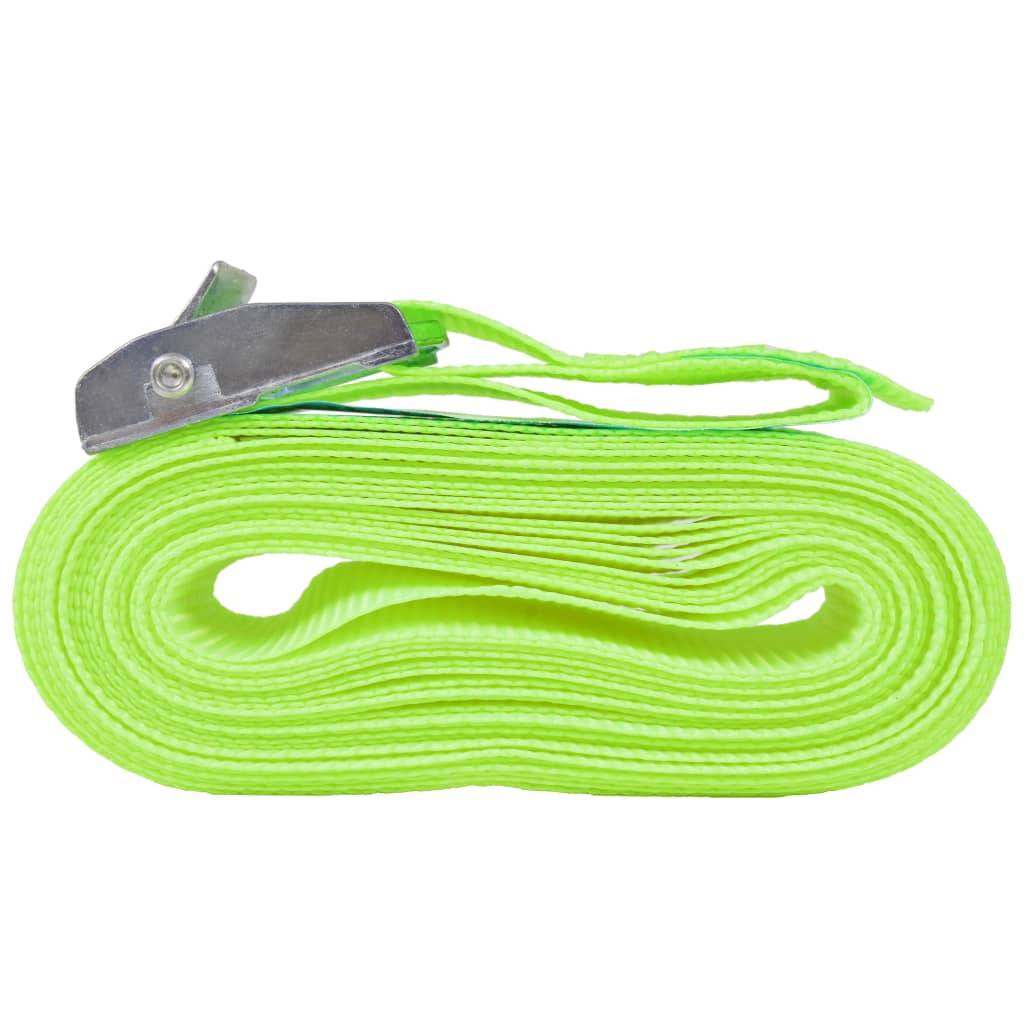 vidaXL Spanngurte 10 Stk. 0,25 Tonnen 5m×25mm Neongrün