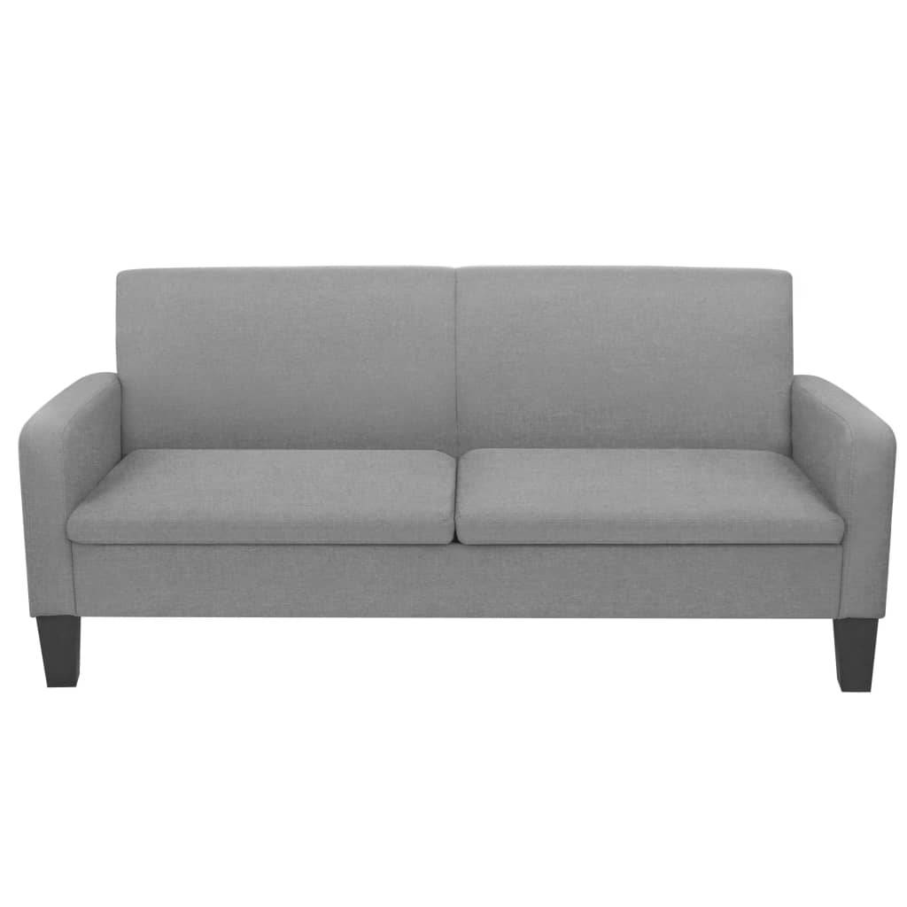 vidaXL Sofa 3-Sitzer 180x65x76 cm Hellgrau