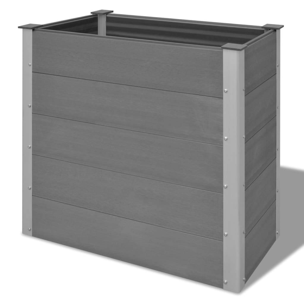 vidaXL Garten-Hochbeet WPC 100 x 50 x 91 cm Grau