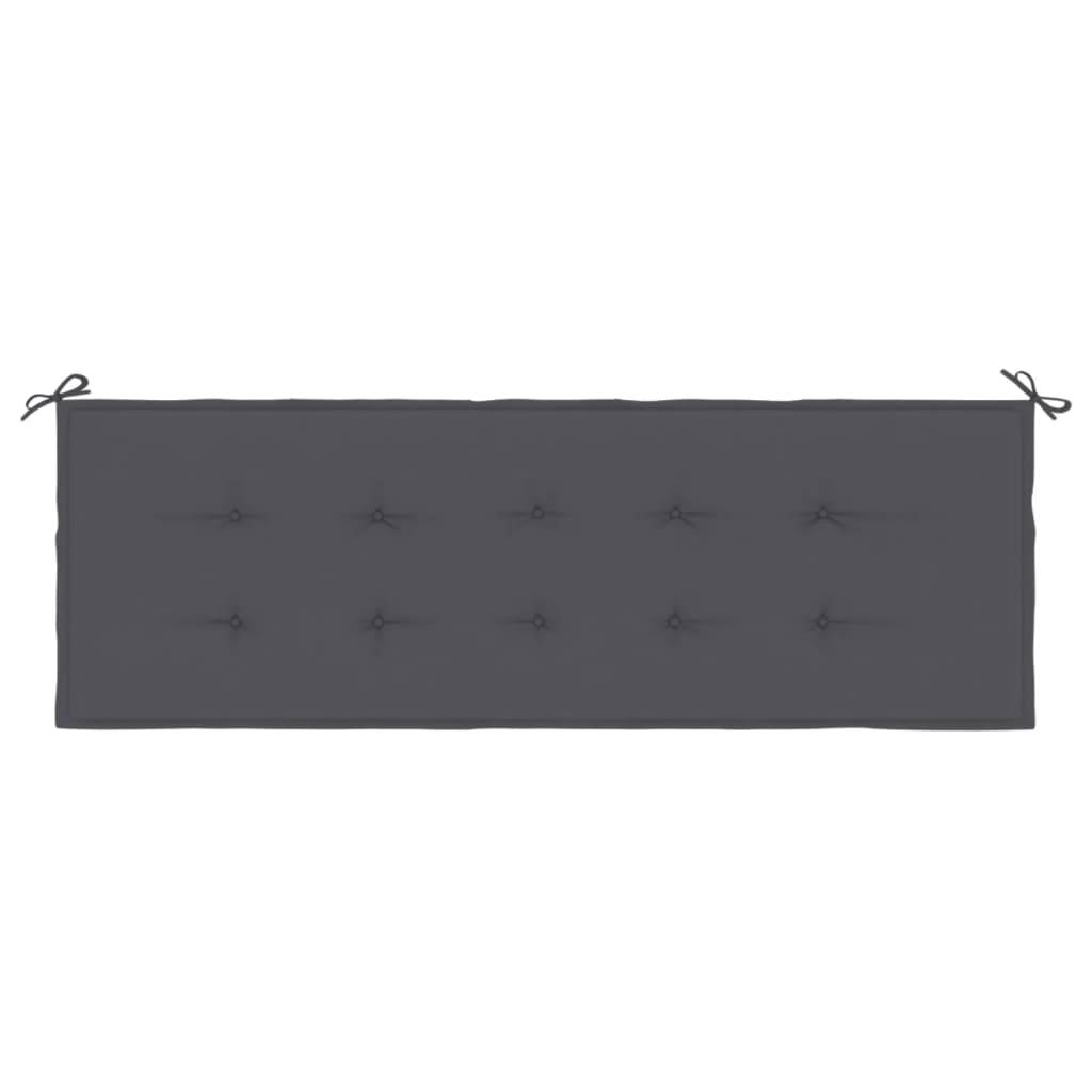 vidaXL Gartenbank-Auflage Anthrazit 150x50x3 cm Oxford-Gewebe