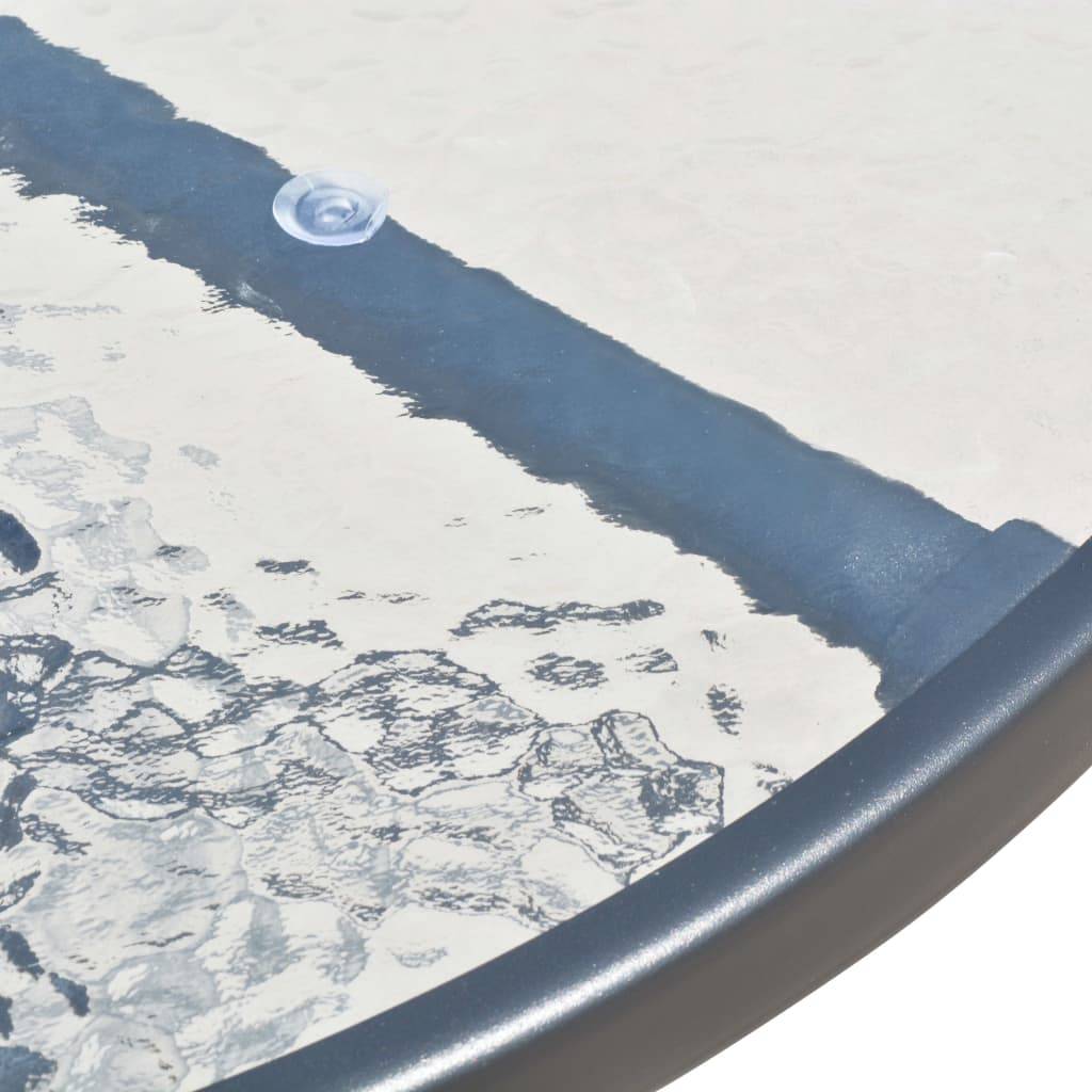 vidaXL 5-tlg. Garten-Essgruppe Stahl Schwarz