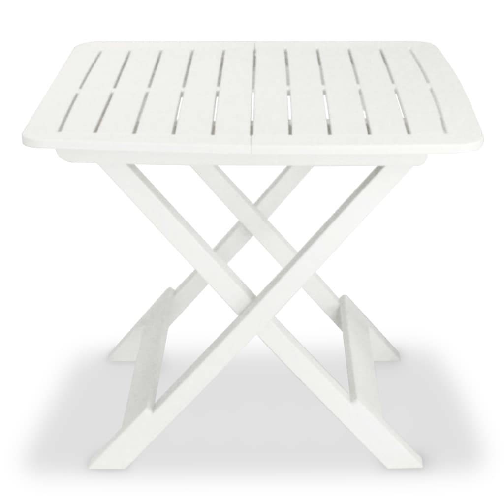 vidaXL 3-tlg. Bistro-Set Klappbar Kunststoff Weiß