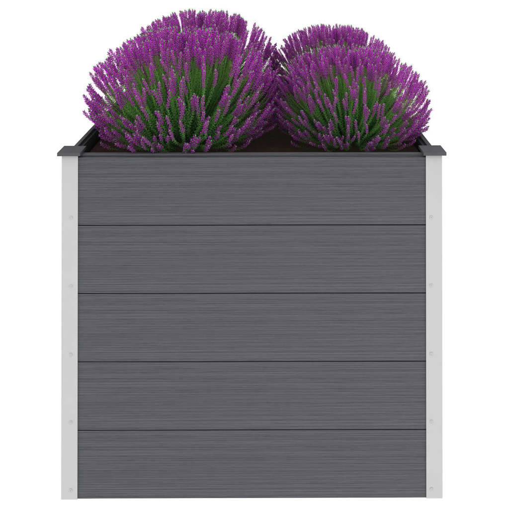 vidaXL Garten-Hochbeet WPC 100x100x91 cm Grau