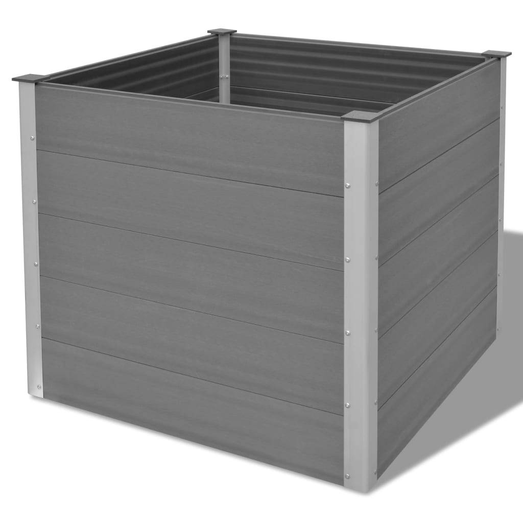 vidaXL Garten-Hochbeet WPC 100x100x91 cm Grau