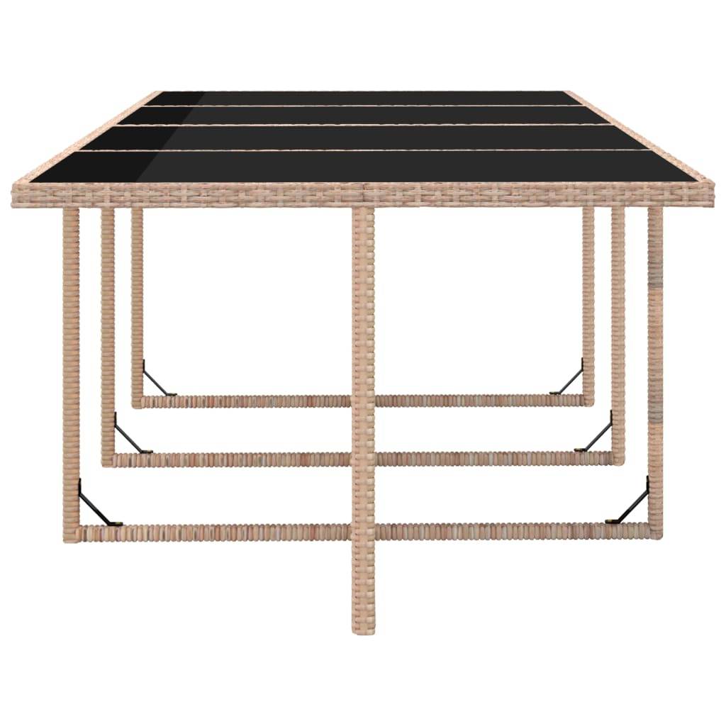 vidaXL 13-tlg. Garten-Essgruppe mit Auflagen Poly Rattan Beige