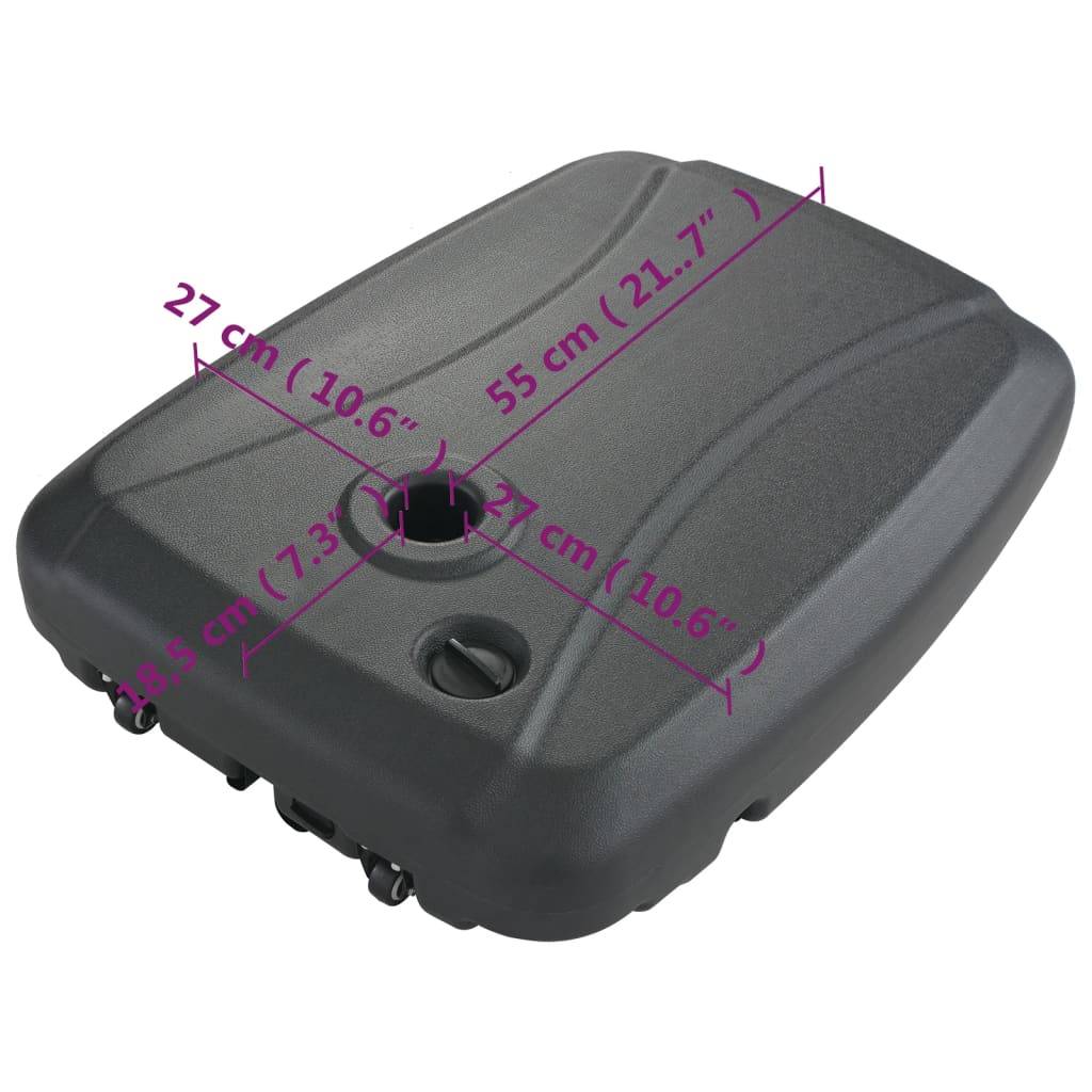 vidaXL Sonnenschirmständer Schwarz