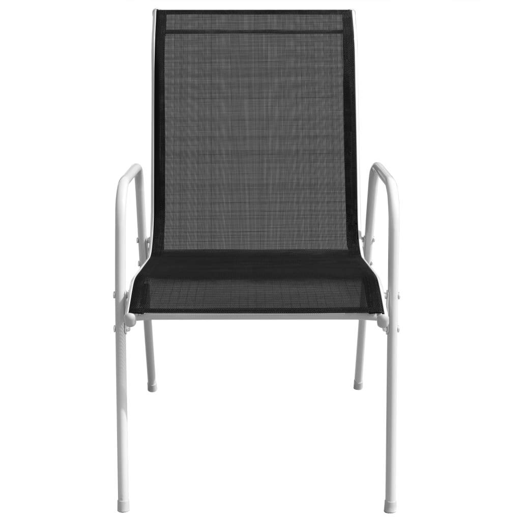 vidaXL 3-tlg. Bistro-Set Stahl Schwarz