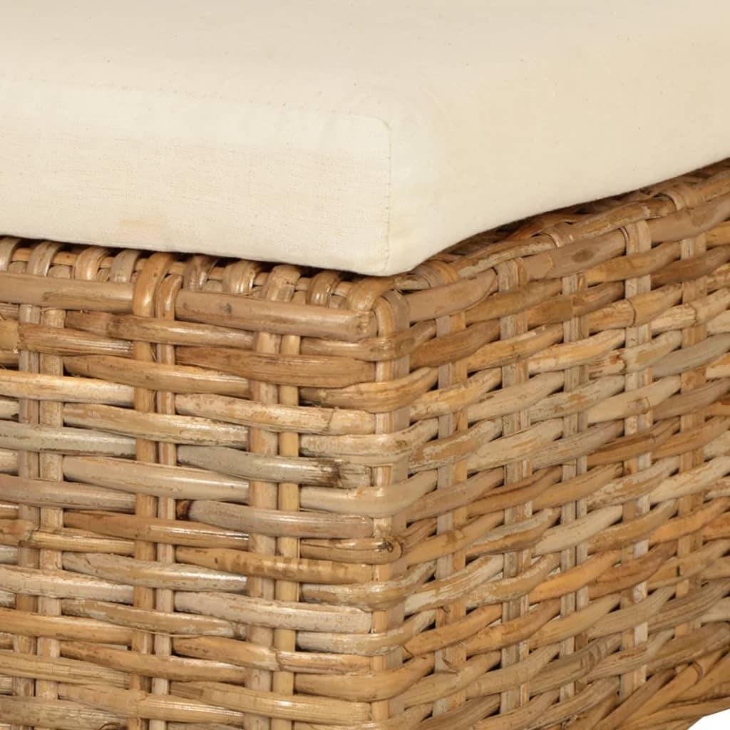 vidaXL Esszimmerstühle 4 Stk. Kubu-Rattan Mangoholz