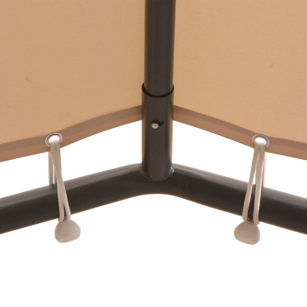vidaXL Pavillon Partyzelt Überdachung 4x4 m Stahl Beige