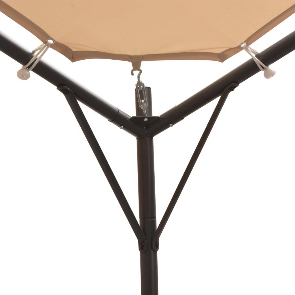 vidaXL Pavilion Partyzelt Überdachung 3x3 m Stahl Beige