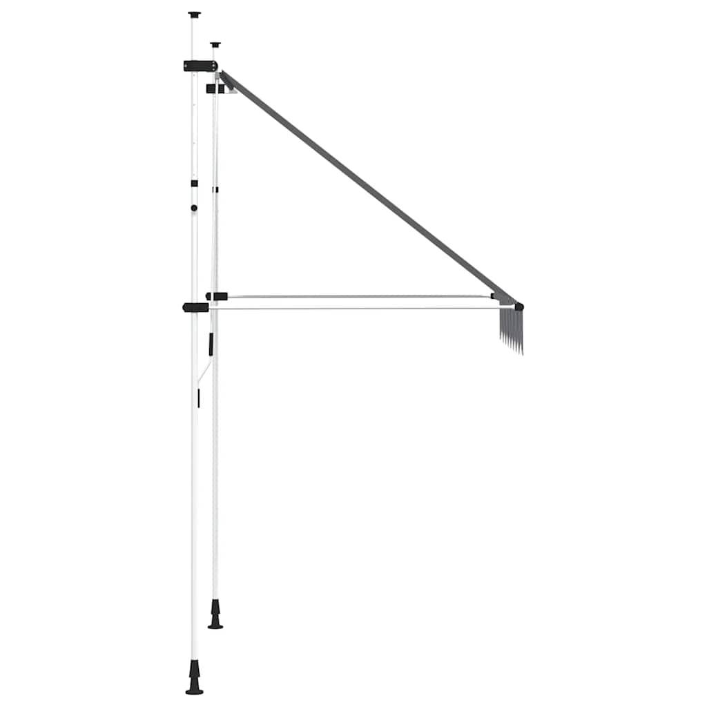 vidaXL Einziehbare Markise Handbetrieben 150 cm Blau/Weiß Gestreift