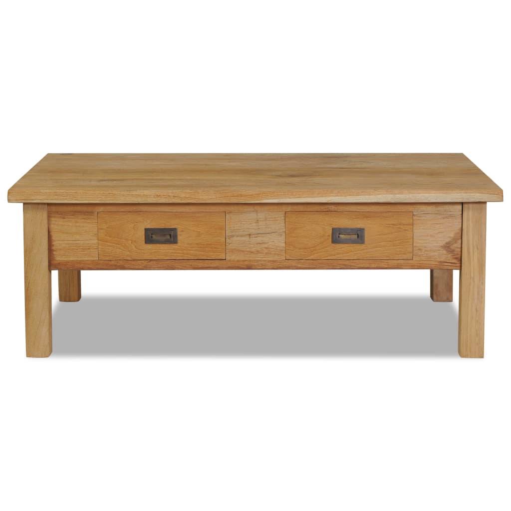 vidaXL Couchtisch Massivholz Teak 100x60x35 cm
