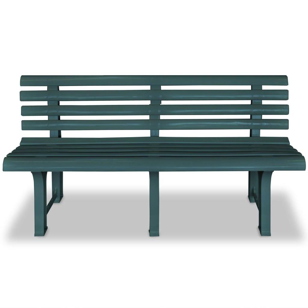 vidaXL Gartenbank 145,5 cm Kunststoff Grün