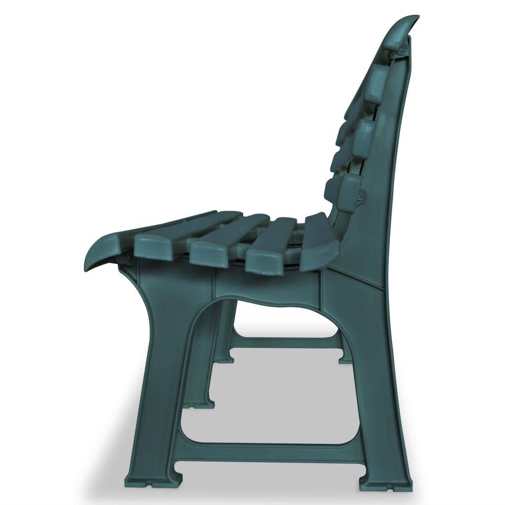 vidaXL Gartenbank 145,5 cm Kunststoff Grün