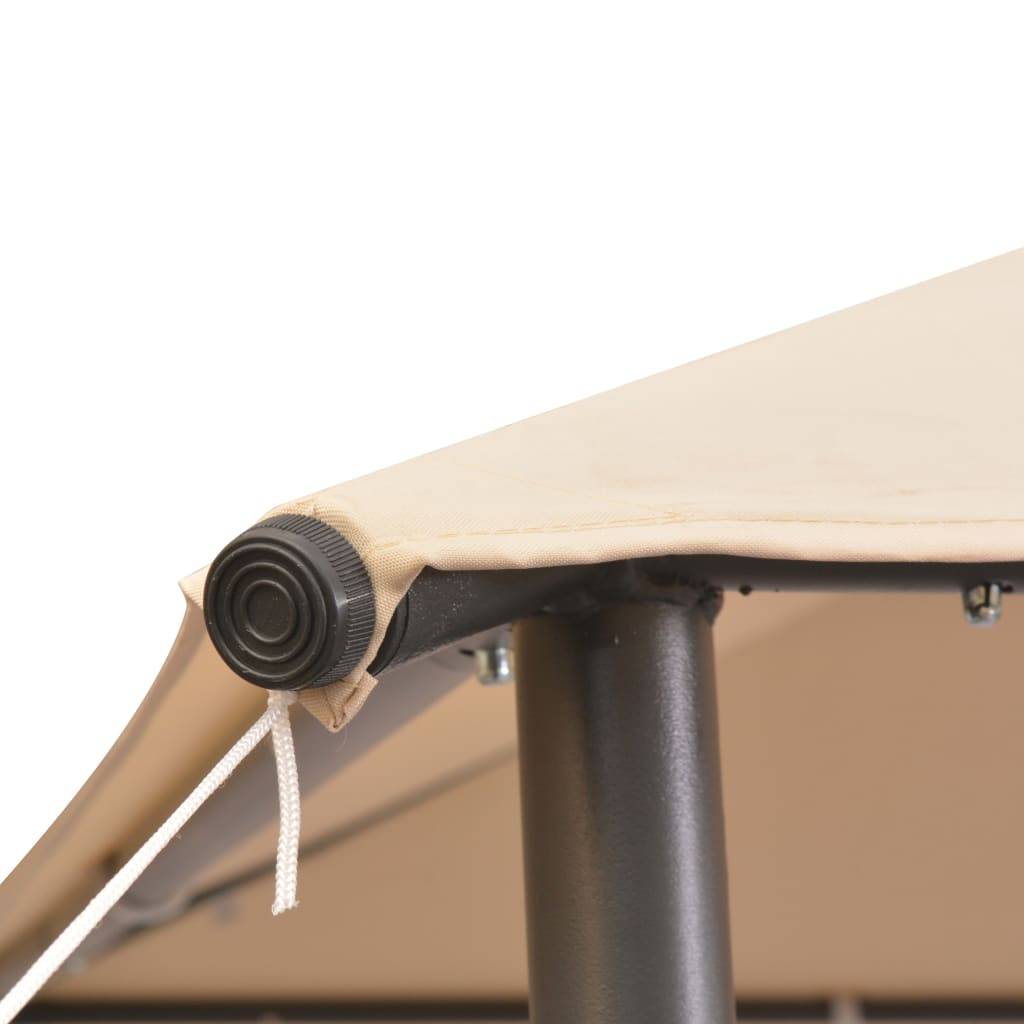 vidaXL Pavilion Partyzelt Überdachung 3x3 m Stahl Beige
