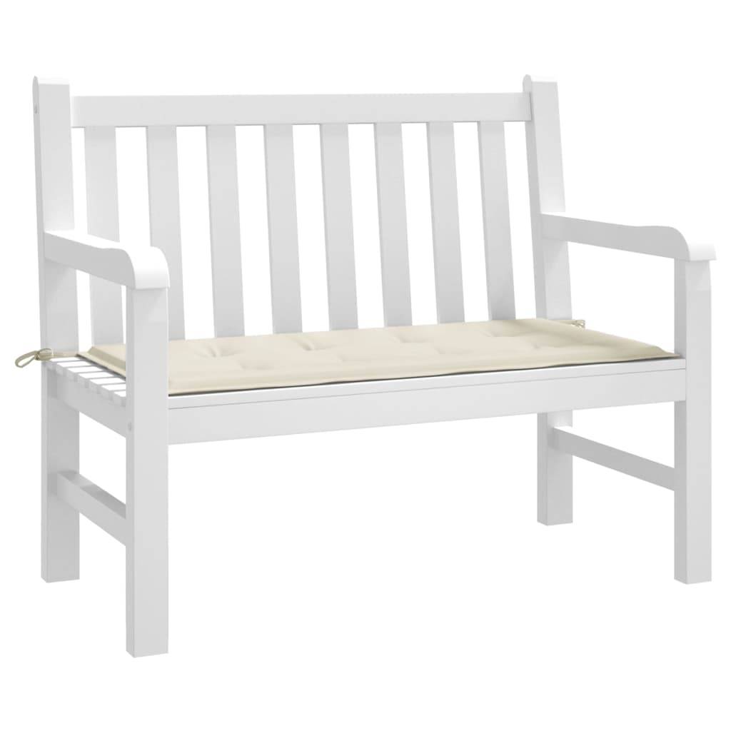 vidaXL Gartenbank-Auflage Creme 120x50x3 cm Oxford-Gewebe