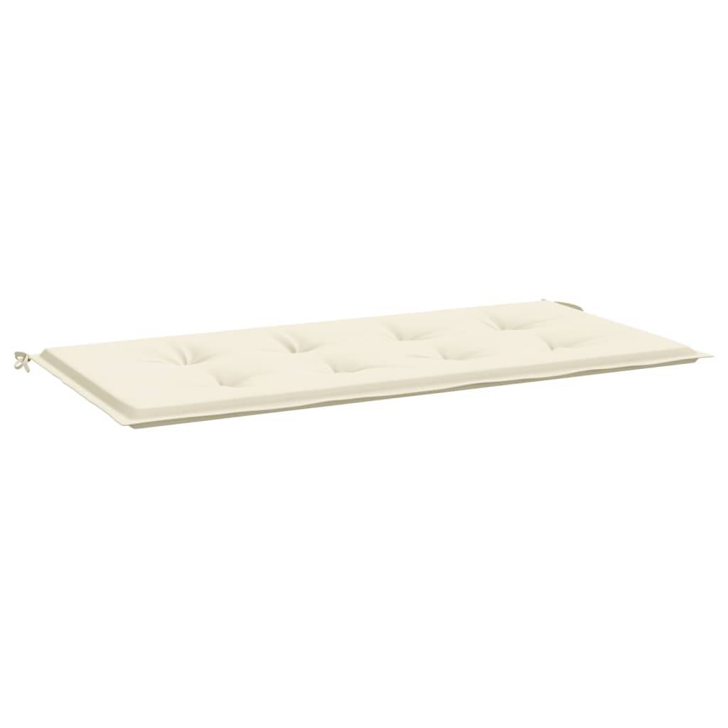 vidaXL Gartenbank-Auflage Creme 120x50x3 cm Oxford-Gewebe