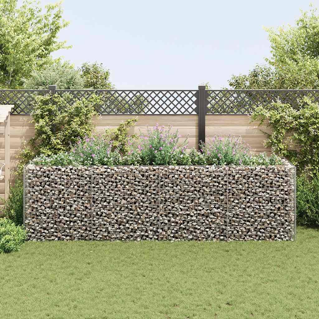 vidaXL Gabionen-Hochbeet Stahl 360×90×100 cm
