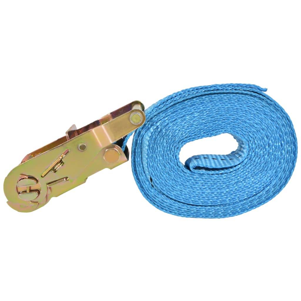 vidaXL Ratschen-Spanngurte 4 Stk. 2 Tonnen 6m×38mm Blau