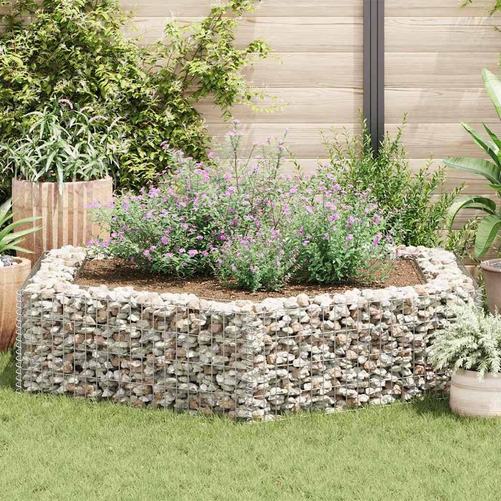 vidaXL Sechseckiges Gabionen-Hochbeet 200x173x40 cm