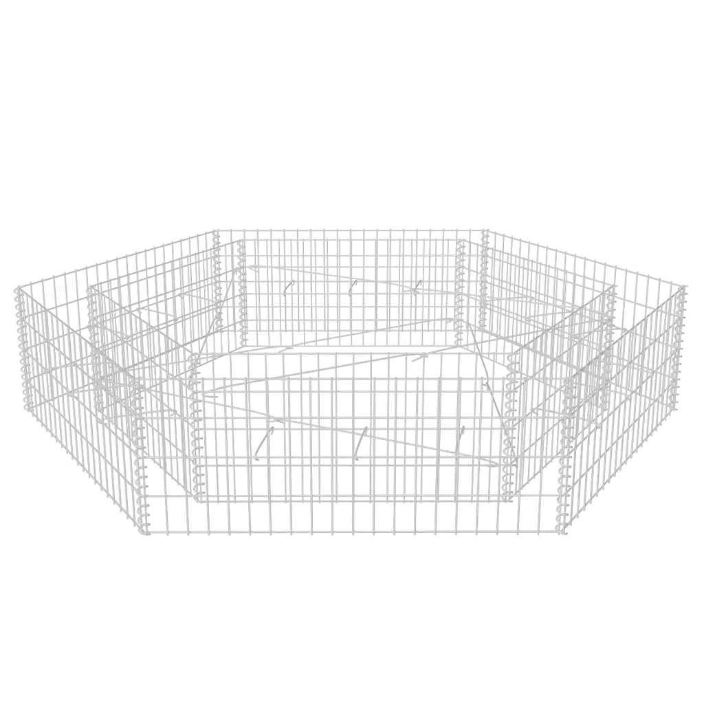 vidaXL Sechseckiges Gabionen-Hochbeet 200x173x40 cm