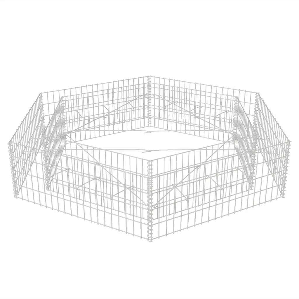 vidaXL Sechseckiges Gabionen-Hochbeet 200x173x40 cm