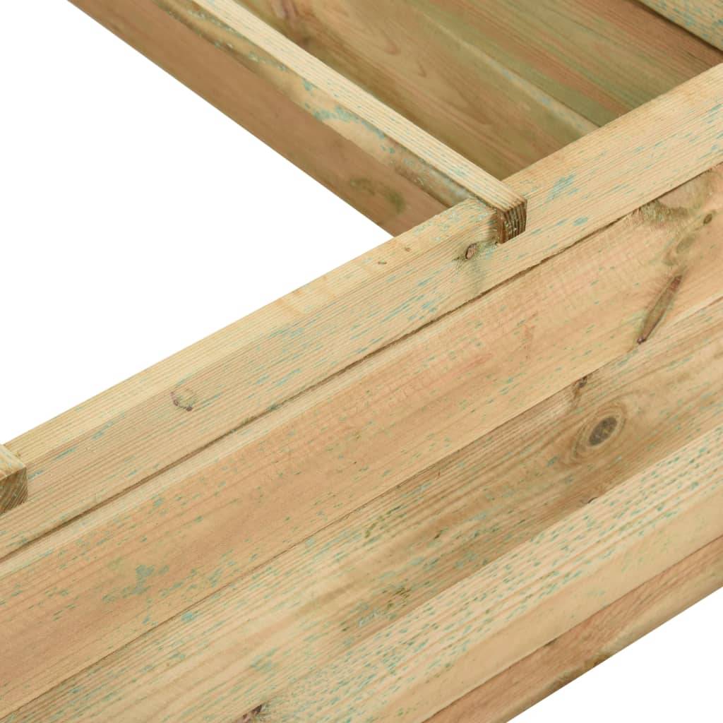 vidaXL Pflanzkübel Hochbeet Kiefernholz Imprägniert 120x120x40 cm
