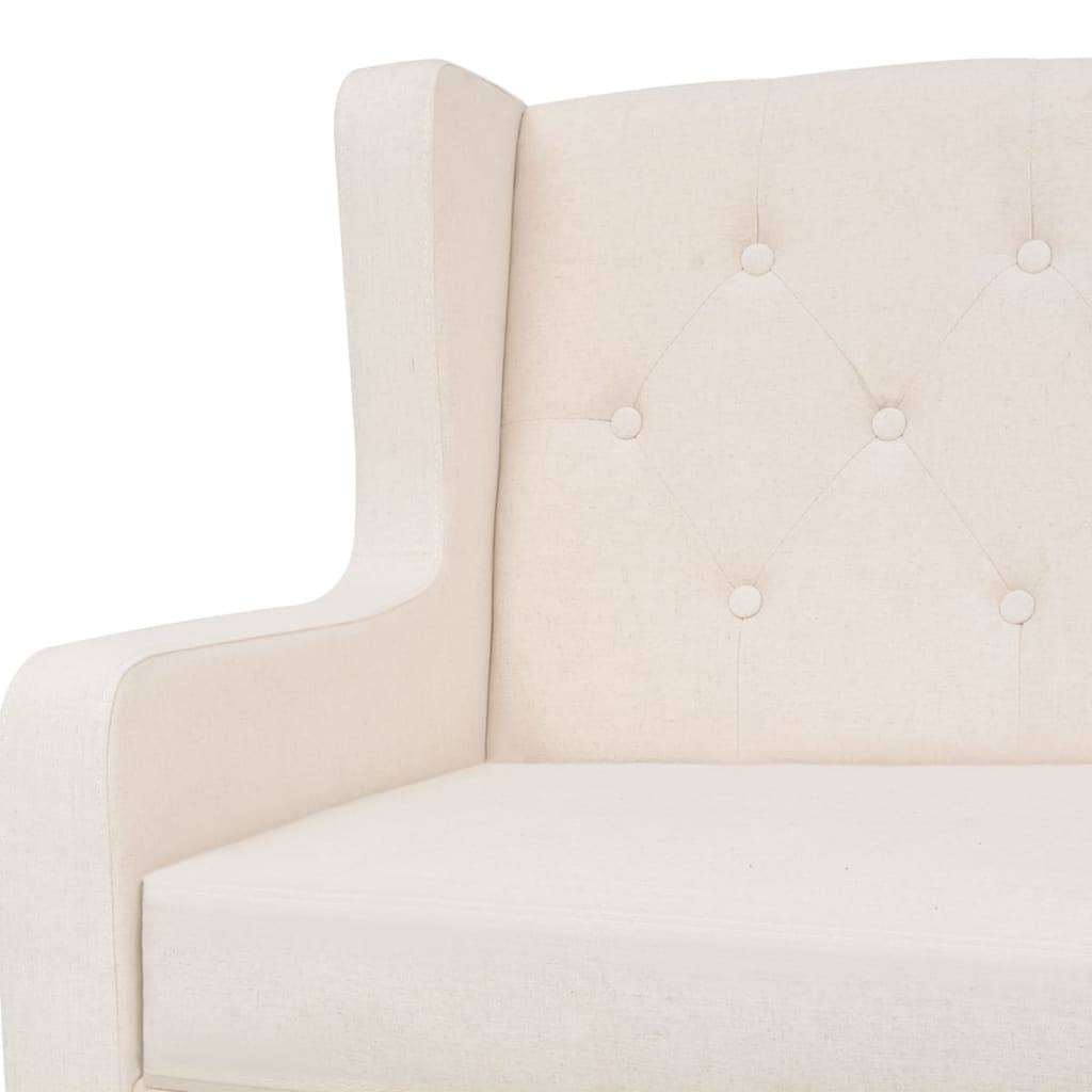 vidaXL Sessel Cremeweiß Stoff