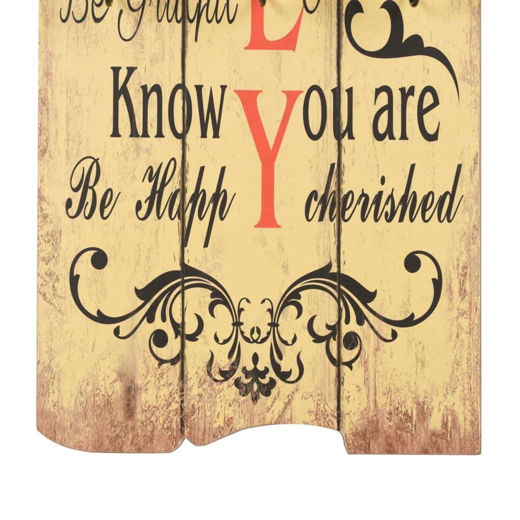 vidaXL Wandgarderobe mit 6 Haken 120 x 40 cm "FAMILY"