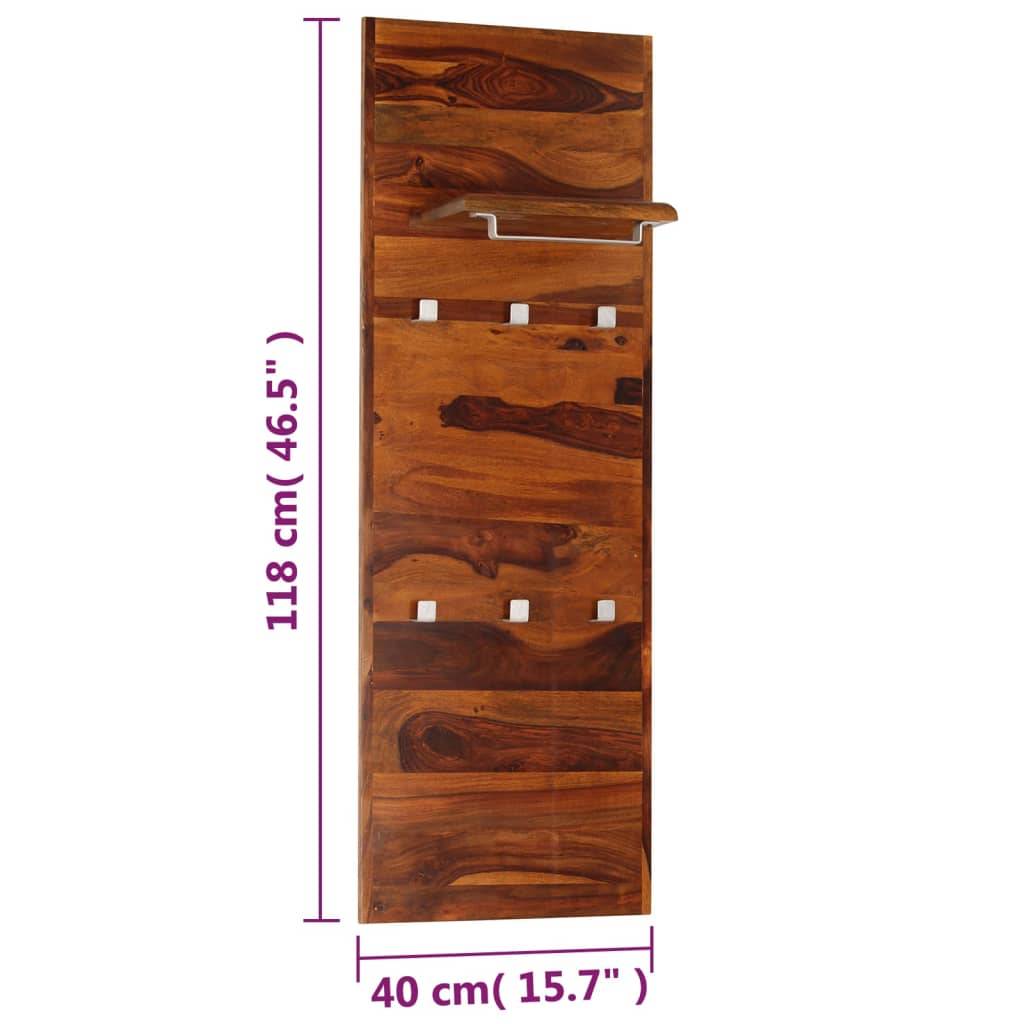 vidaXL Wandgarderobe Massivholz Akazie 118×40 cm