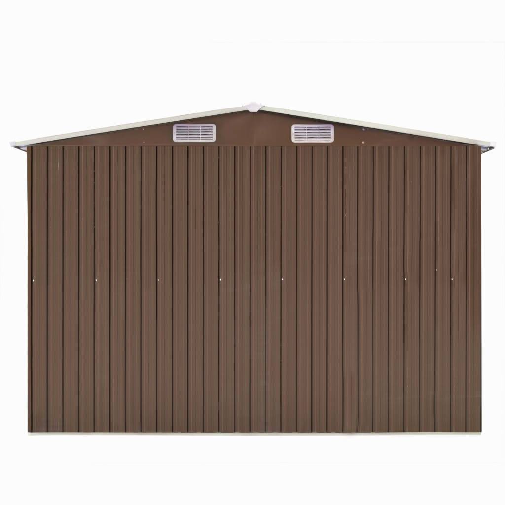 vidaXL Gerätehaus 257x489x181 cm Metall Braun