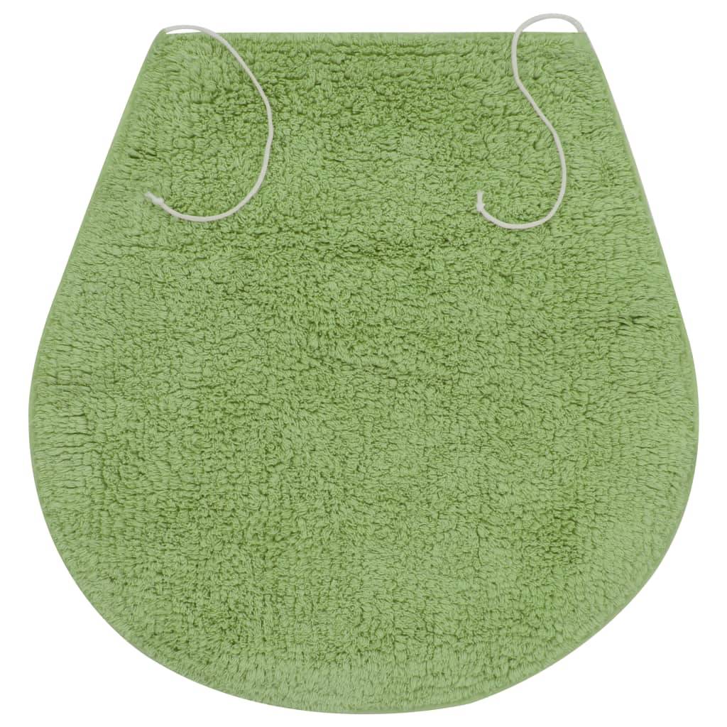 vidaXL Badematten-Set 3-tlg. Stoff Grün