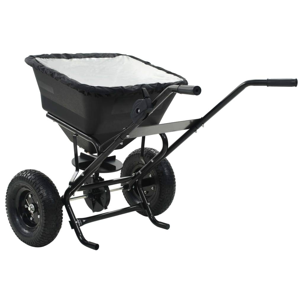 vidaXL Handstreuwagen Salzstreuer PVC und Stahl 106x73x76 cm 45 L