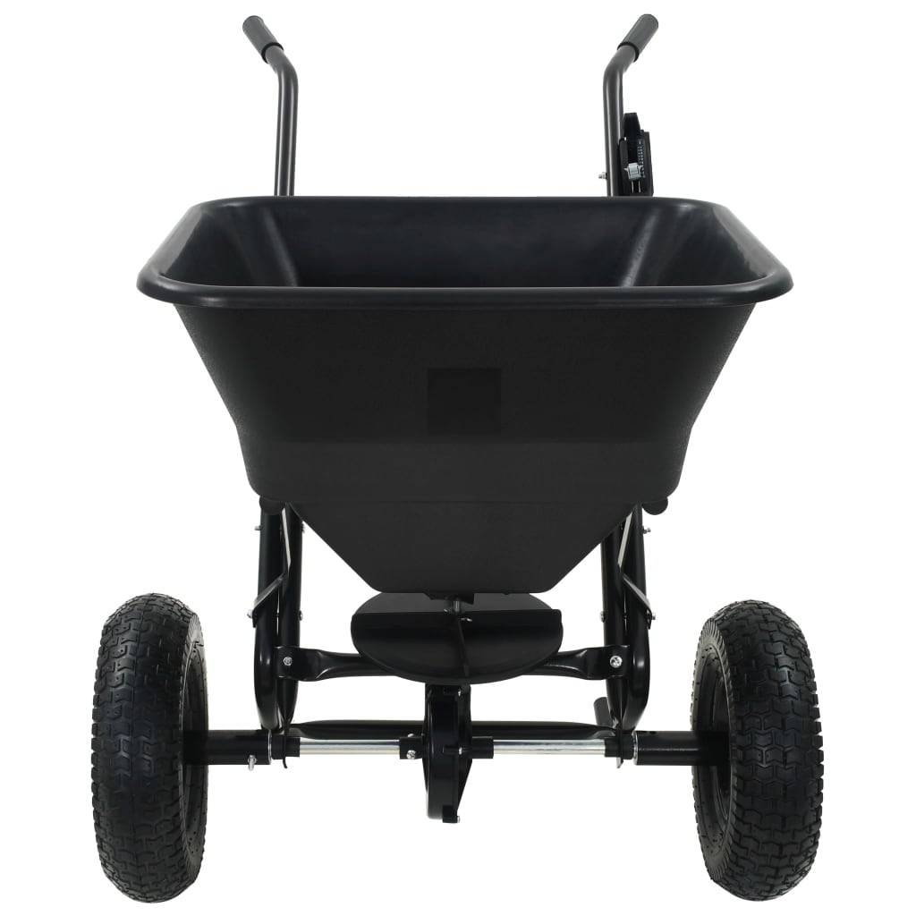 vidaXL Handstreuwagen Salzstreuer PVC und Stahl 106x73x76 cm 45 L