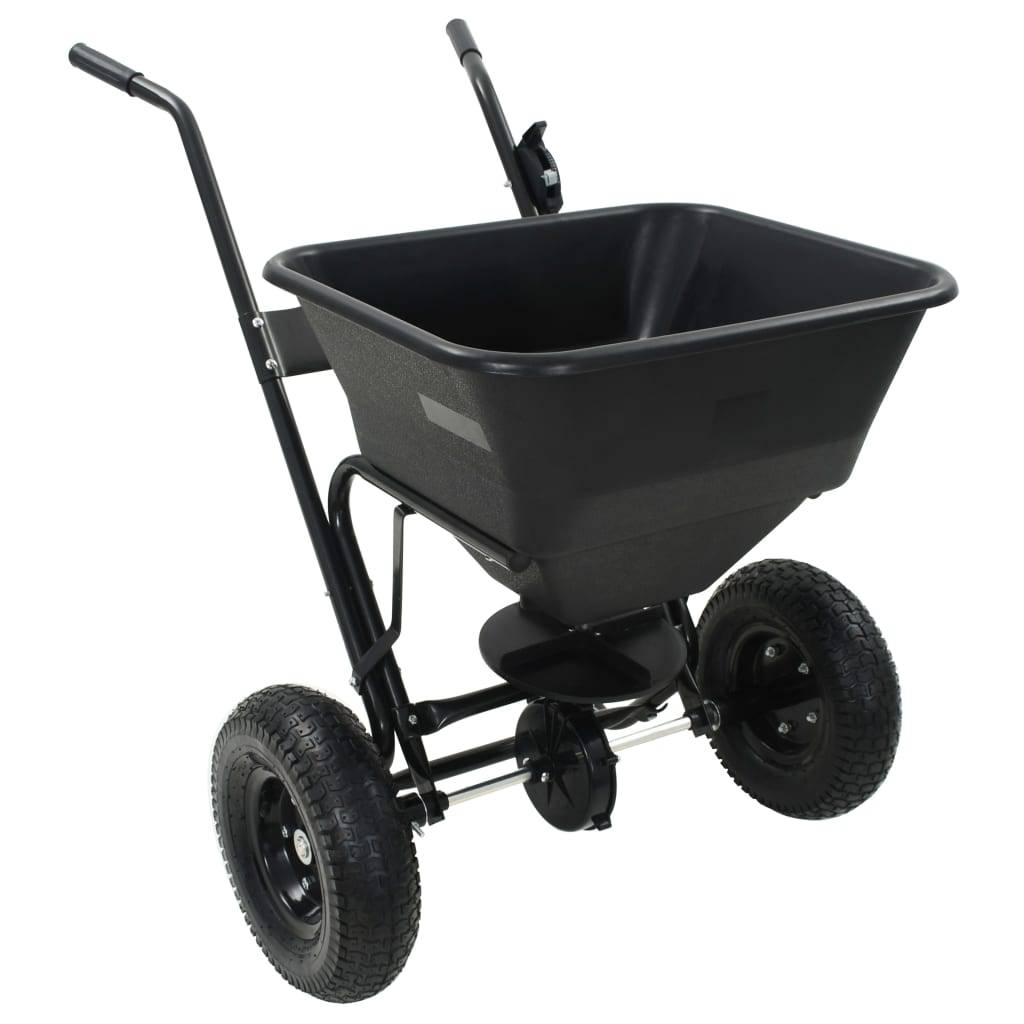 vidaXL Handstreuwagen Salzstreuer PVC und Stahl 106x73x76 cm 45 L