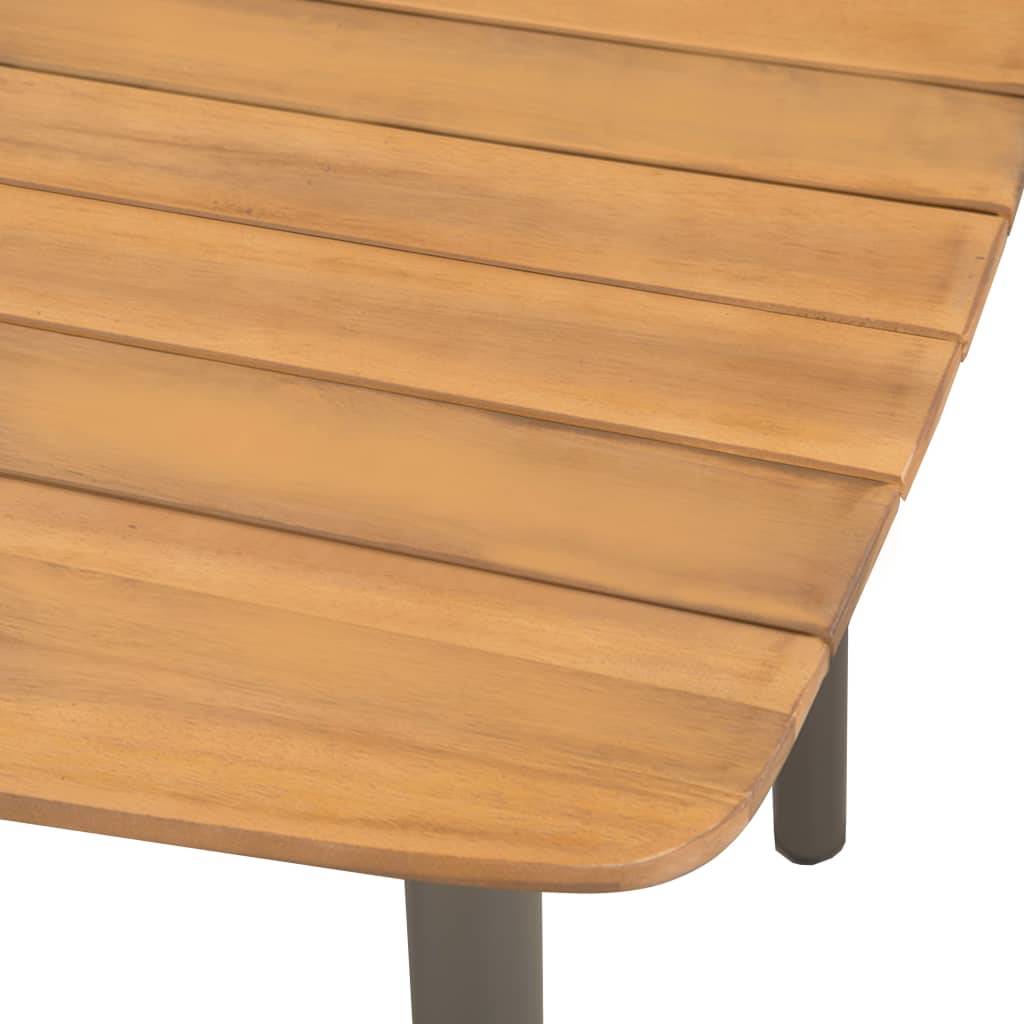 vidaXL 7-tlg. Garten-Essgruppe Poly Rattan Grau