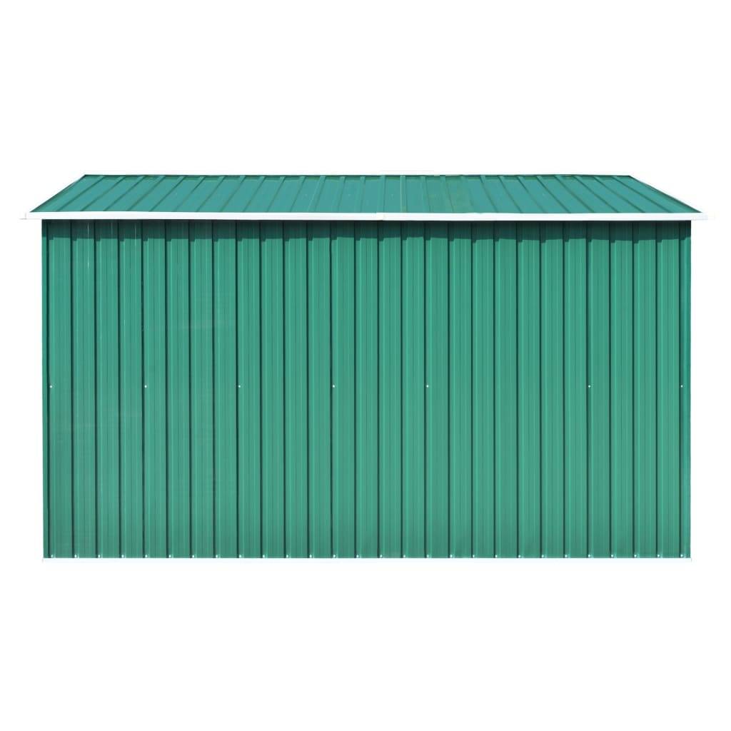 vidaXL Gerätehaus 257x298x178 cm Metall Grün