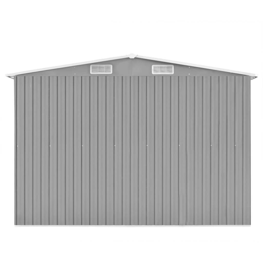 vidaXL Gartenhaus 257x298x178 cm Metall Grau