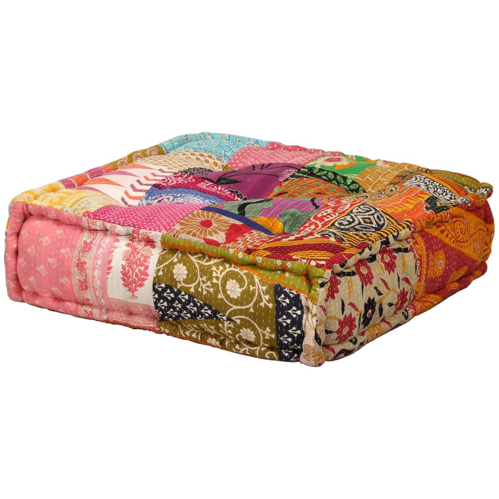 vidaXL 2-Sitzer Modularer Pouf Patchwork Stoff