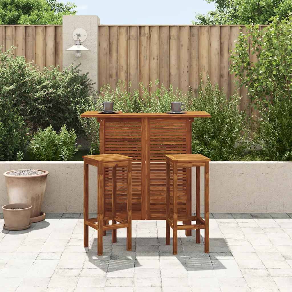 vidaXL Bartisch 110x50x105 cm Massivholz Akazie