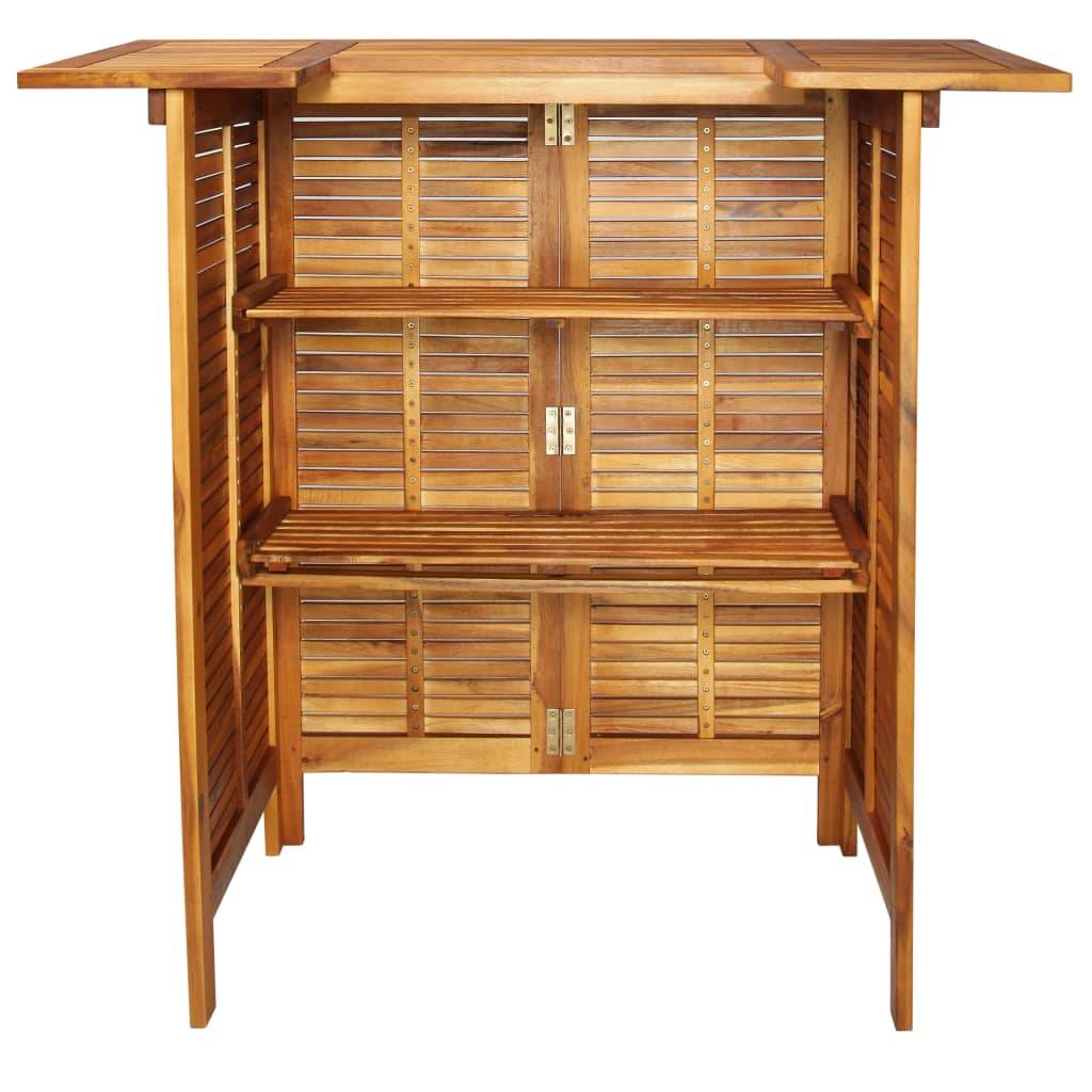 vidaXL Bartisch 110x50x105 cm Massivholz Akazie