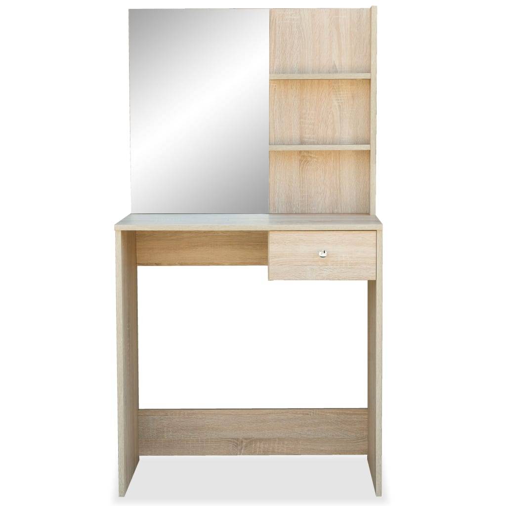 vidaXL Schminktisch Holzwerkstoff 75x40x141 cm Eiche