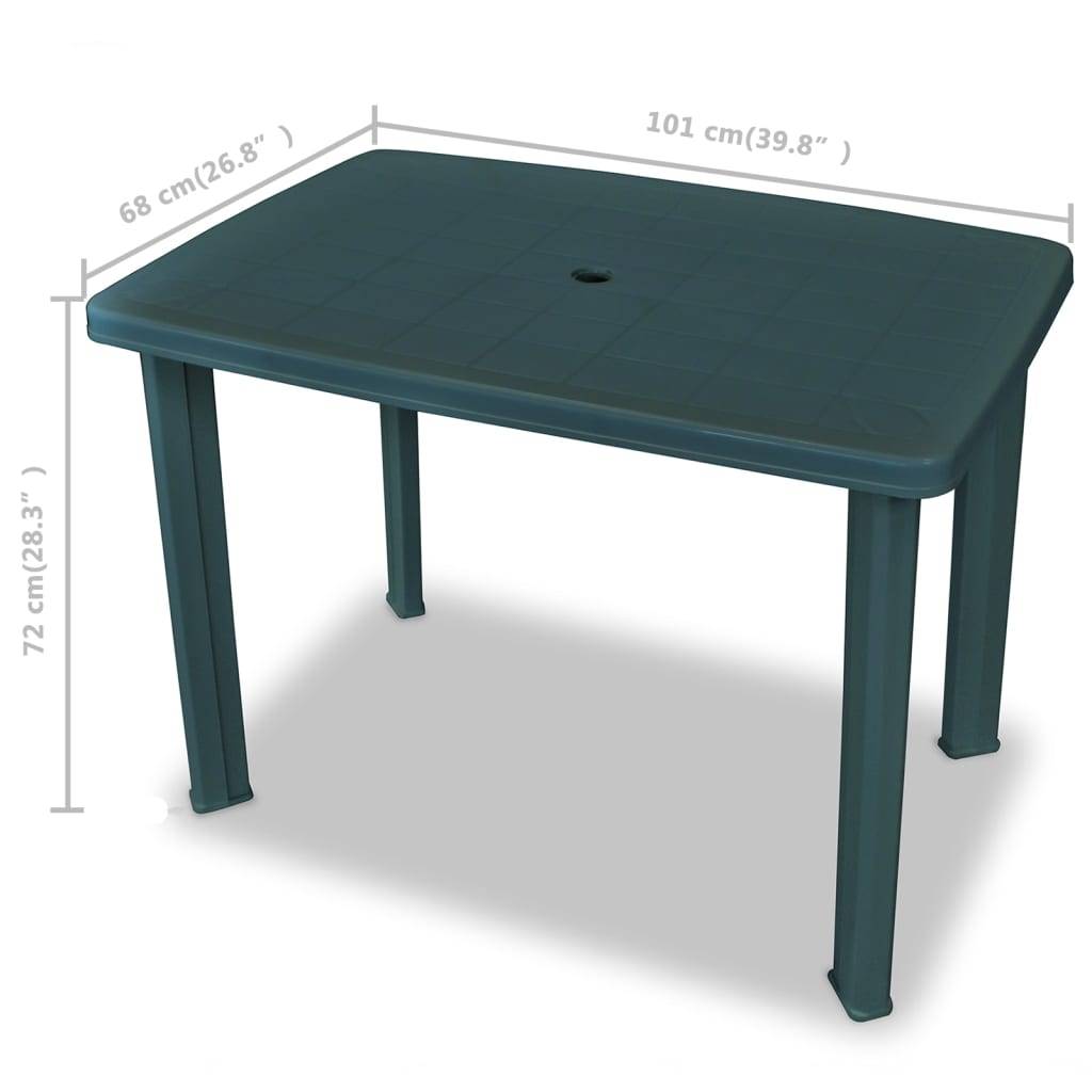 vidaXL 3-tlg. Bistro-Set Kunststoff Grün