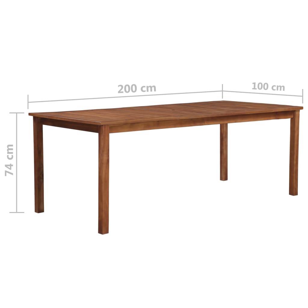 vidaXL Gartentisch 200x100x74 cm Massivholz Akazie