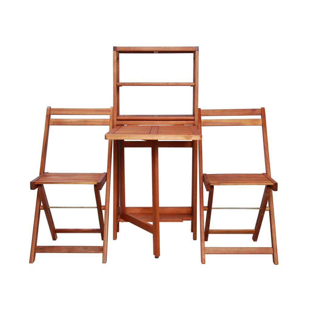 vidaXL 3-tlg. Bistro-Set Klappbar Massivholz Akazie