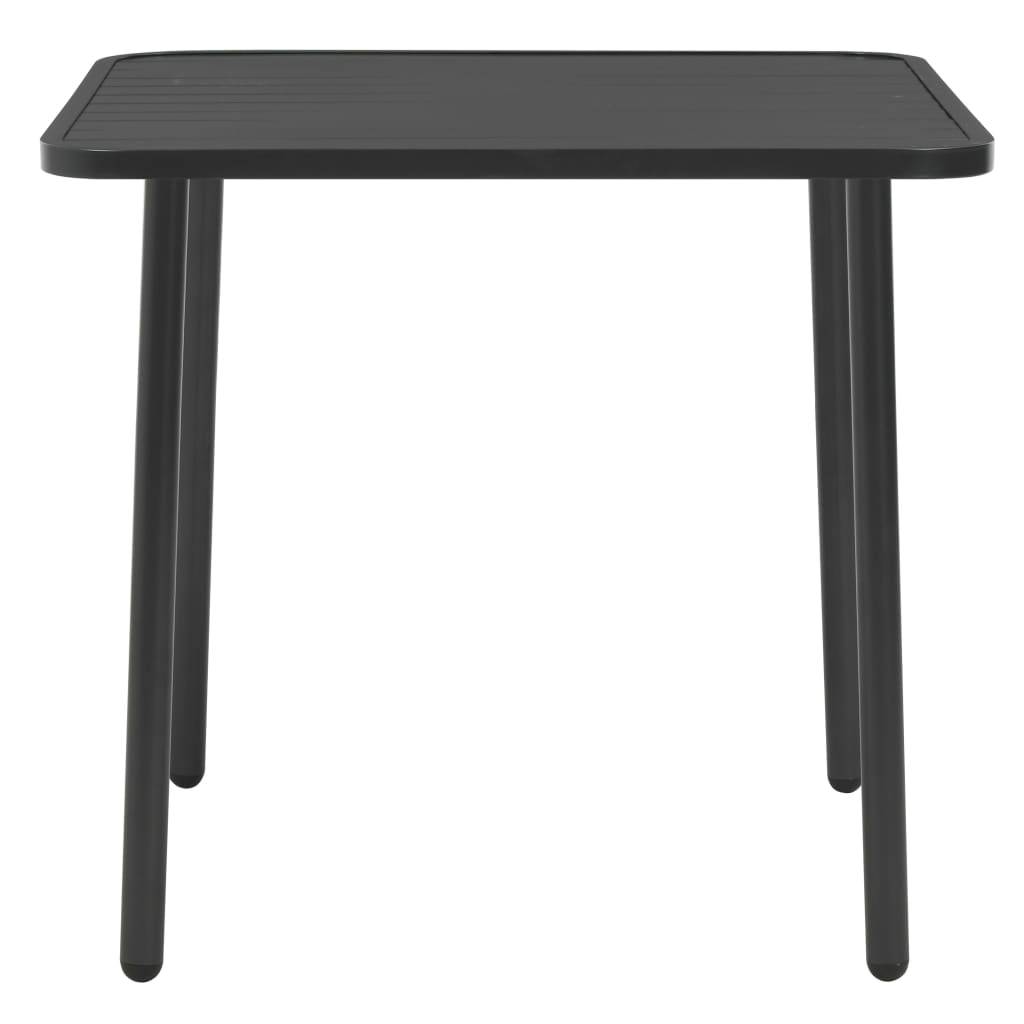 vidaXL Gartentisch Dunkelgrau 80x80x72 cm Stahl