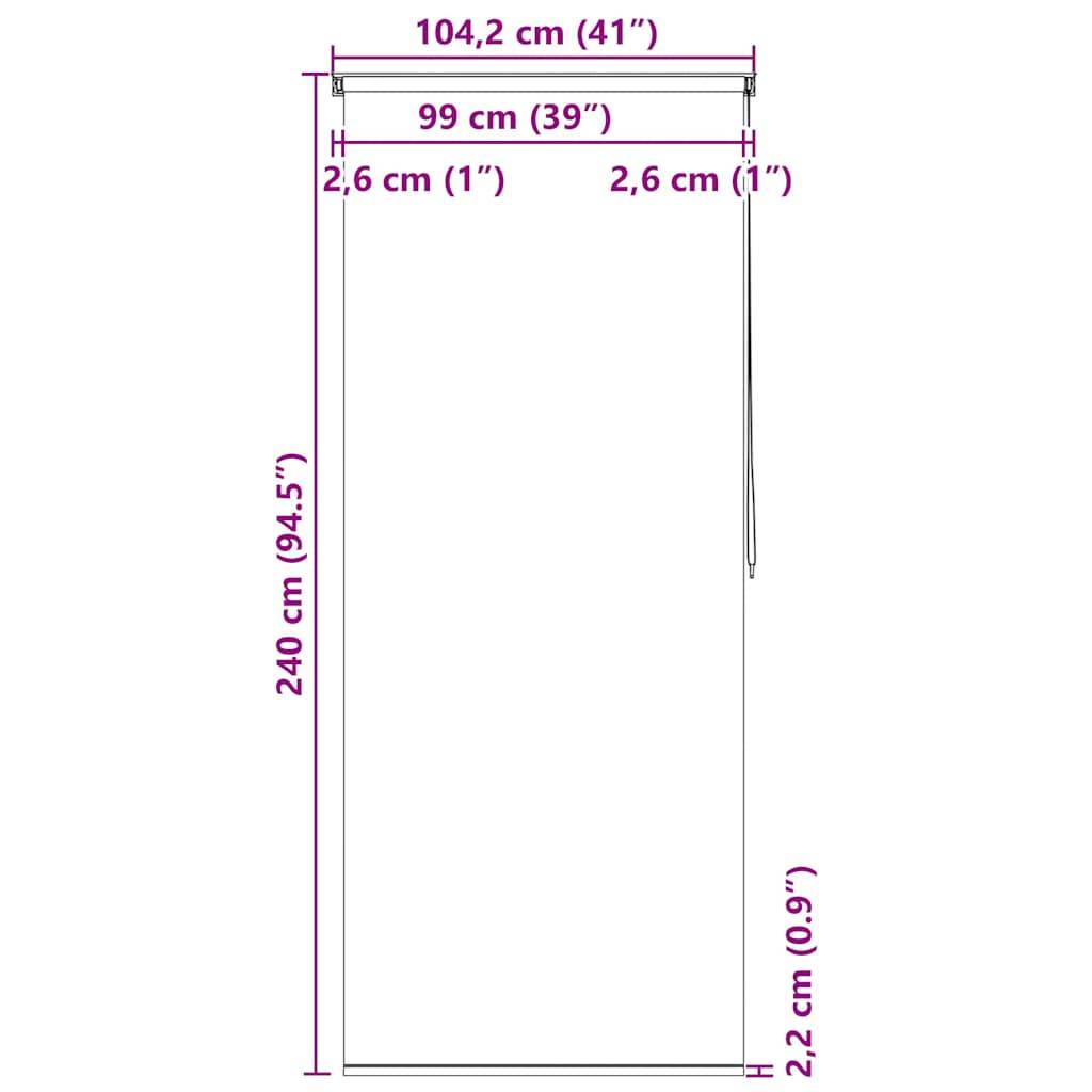 vidaXL Duschrollo 100x240 cm Weiß