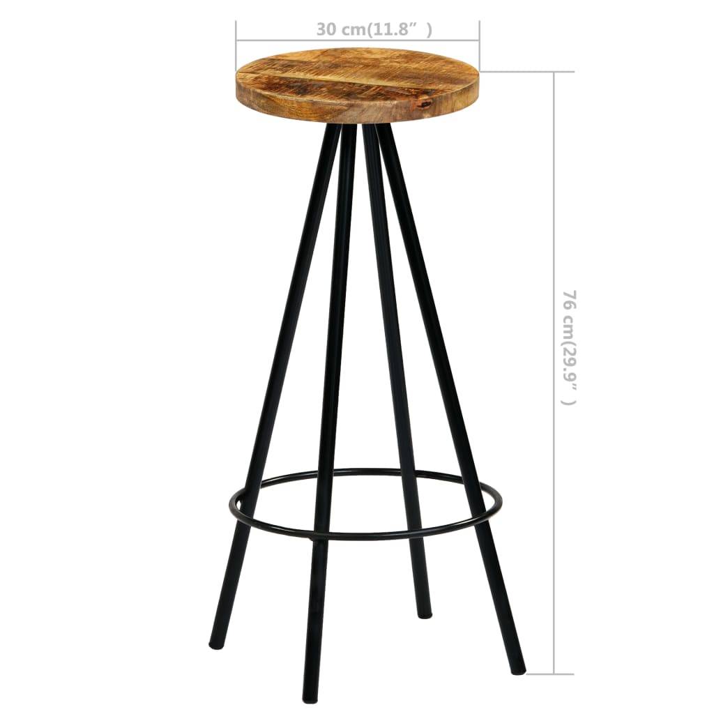 vidaXL Barhocker 2 Stk. Massivholz Mango