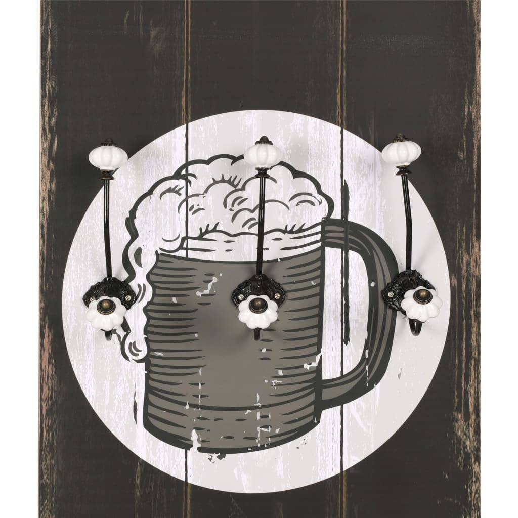 vidaXL Wandgarderobe mit 6 Haken 120x40 cm