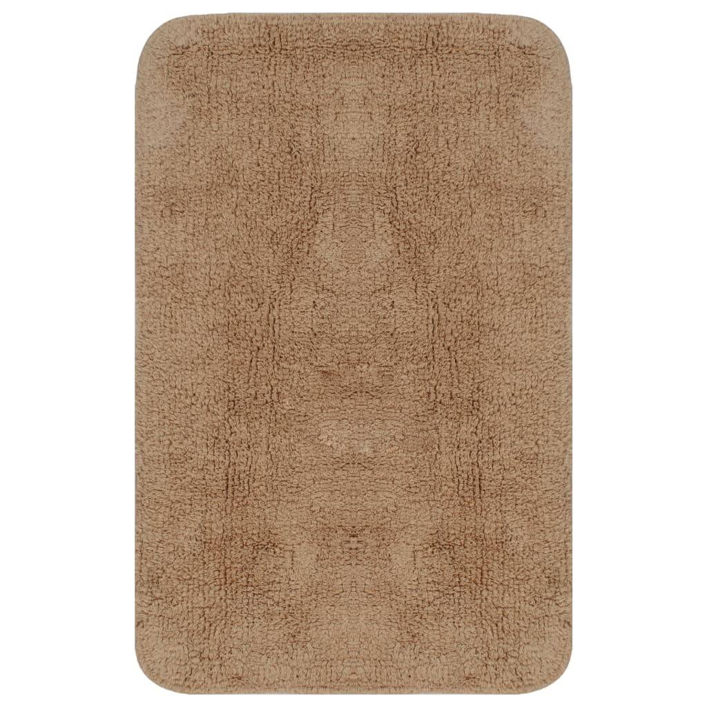 vidaXL Badematten-Set 2-tlg. Stoff Beige